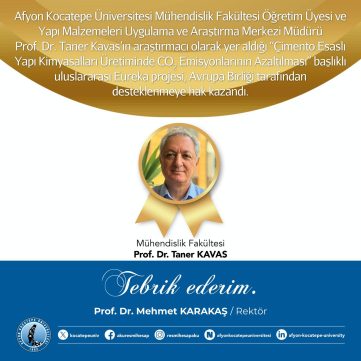 Prof. Dr. Taner Kavas’ın Uluslararası AB Proje Başarısı